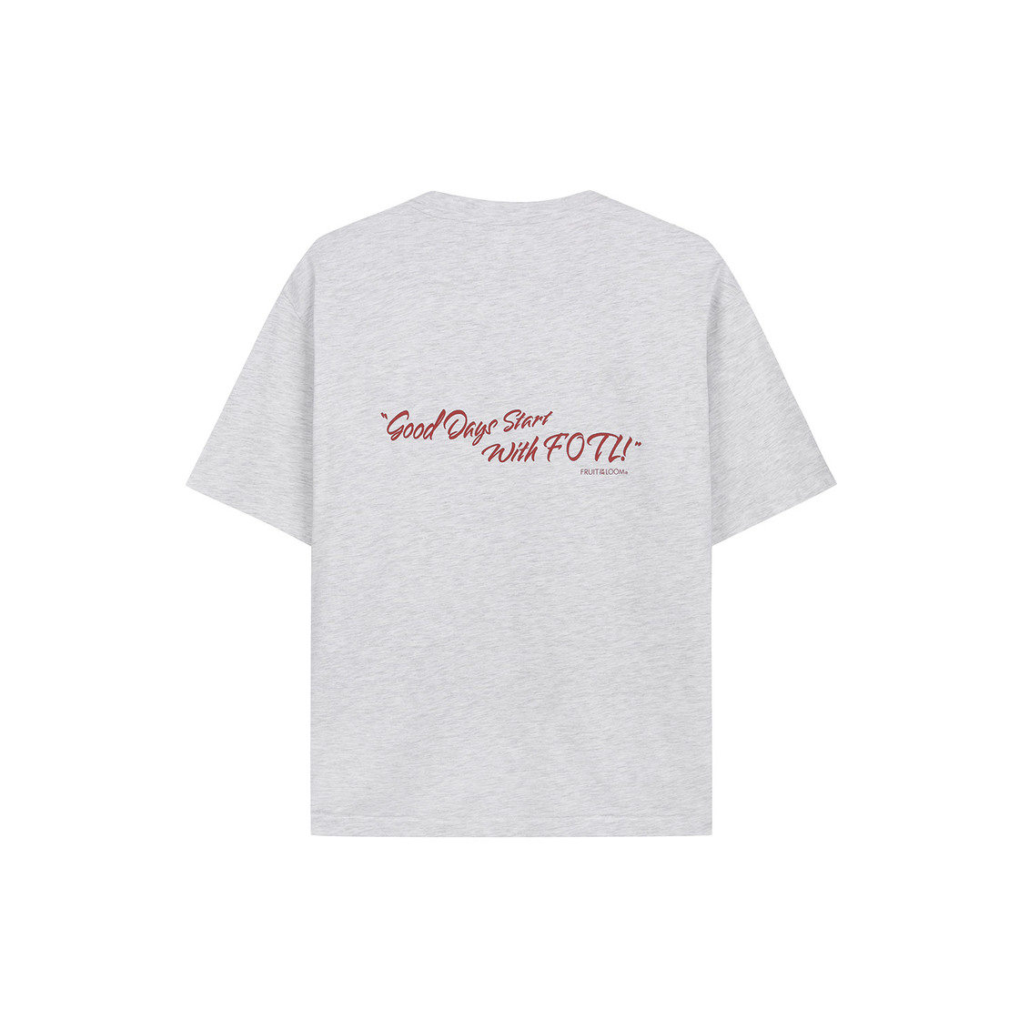 프룻오브더룸 프룻 1851 레몬 반팔티셔츠 멜란지 그레이 라이트(fruitoftheloom Fruit 1851 Lemon Banpal T-shirts MELANGE GREY LIGHT) - 2