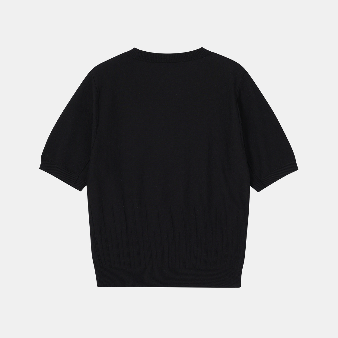 (W) 송지오 컬렉션 언더다트 크루넥 니트 블랙((W) SONGZIO COLLECTION Underdart Crewneck Knit Black) - 2