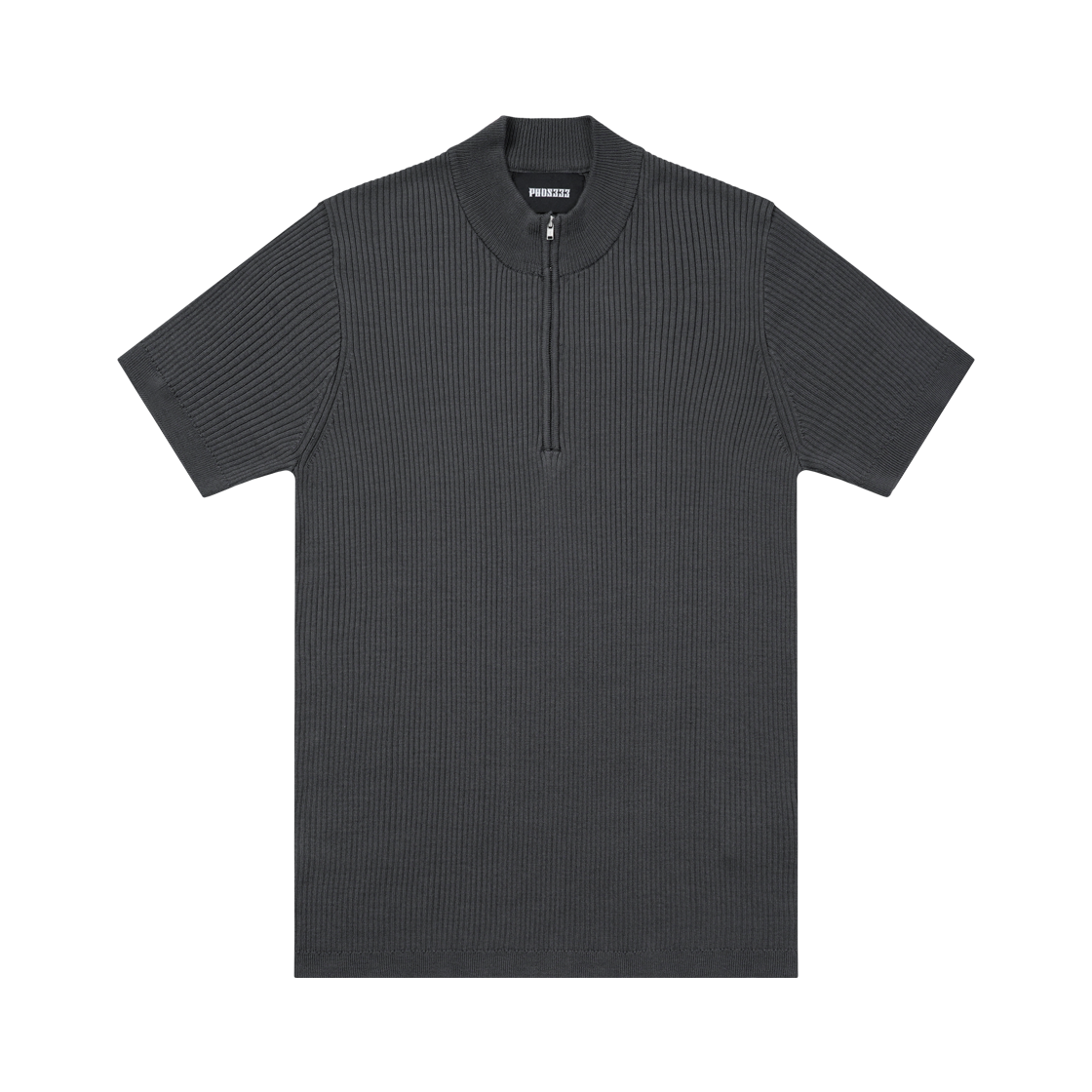 포스333 슬림 핏 하프 집 니트 차콜(PHOS333 M Slim Fit Half Zip Knit Charcoal)