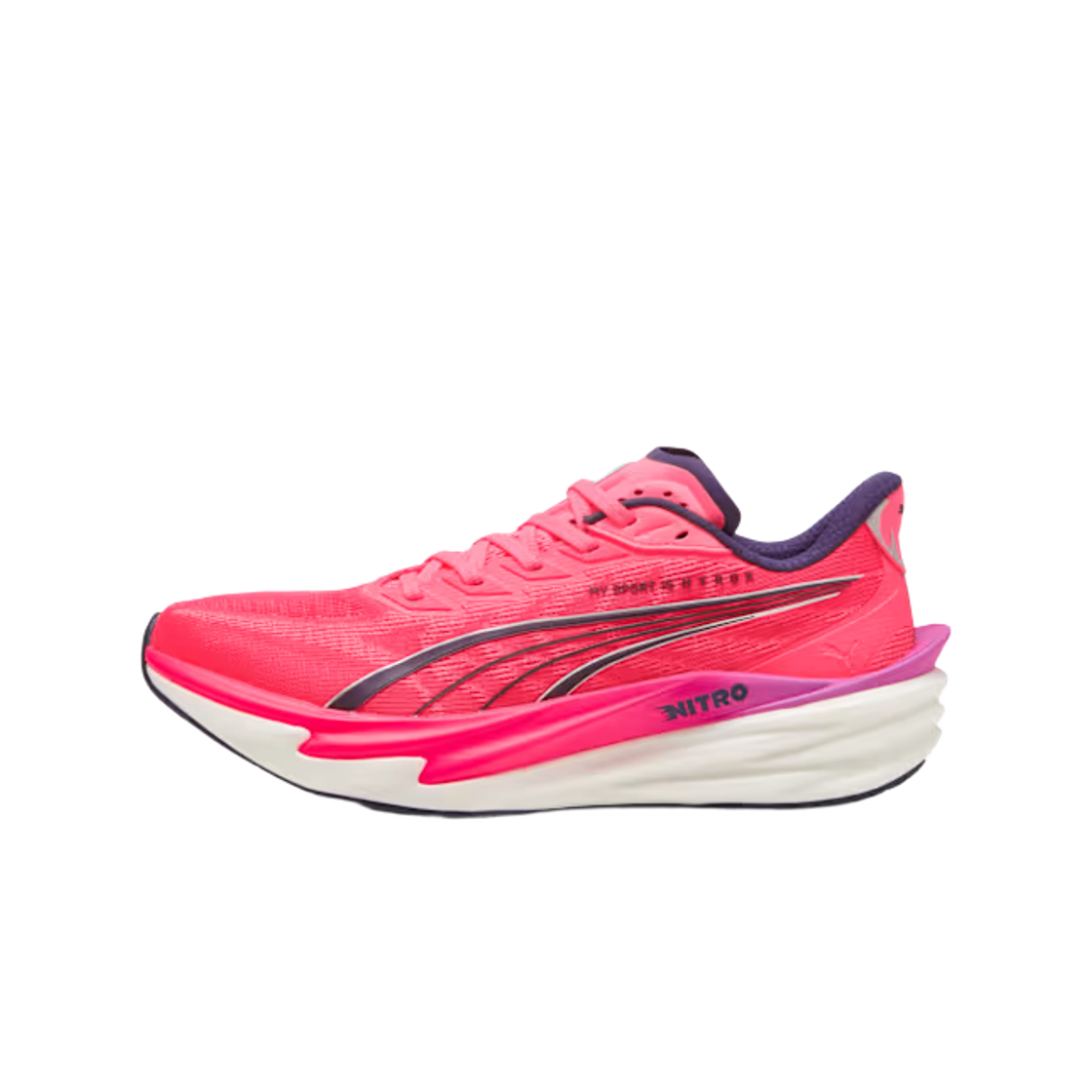 푸마 x 하이록스 디비에이트 나이트로 4 푸마 화이트 일렉트릭 오키드 퓨어 핑크(Puma x Hyrox Deviate Nitro 4 Puma White Electric Orchid Pure Pink) - 2