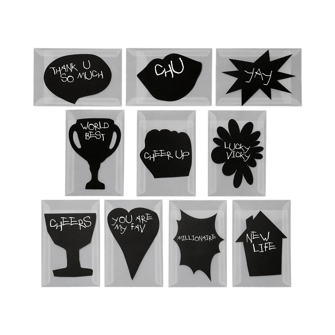 로파서울 도무송 카드 블랙 (10 types)(LOFA SEOUL Black Die-Cut Card (10 types))