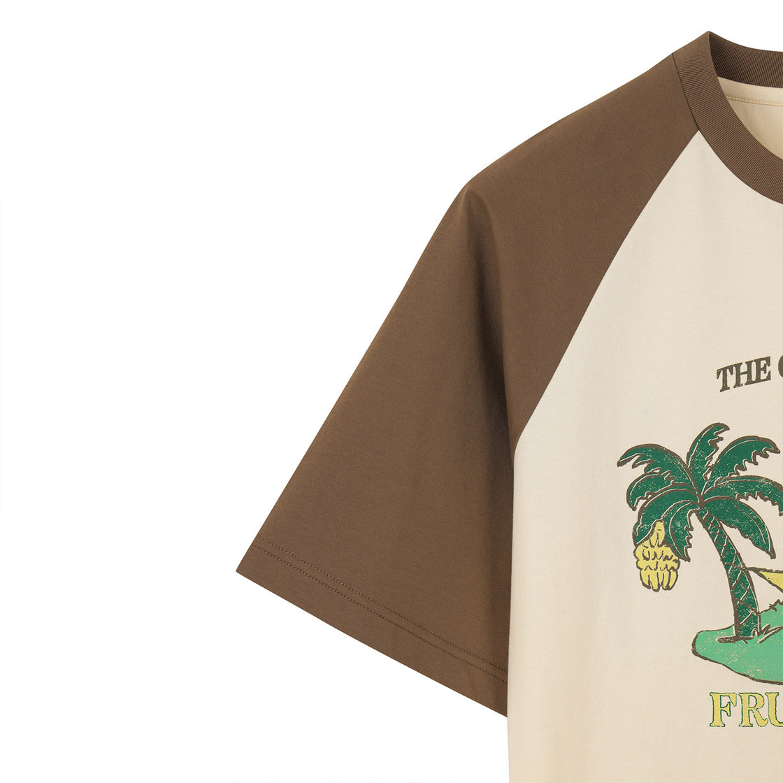 프룻오브더룸 피치가공 바나나 야자수 반팔티셔츠 옐로우 라이트(fruitoftheloom Peach Gagong Banana Yajasu Banpal T-shirts YELLOW LIGHT) - 4