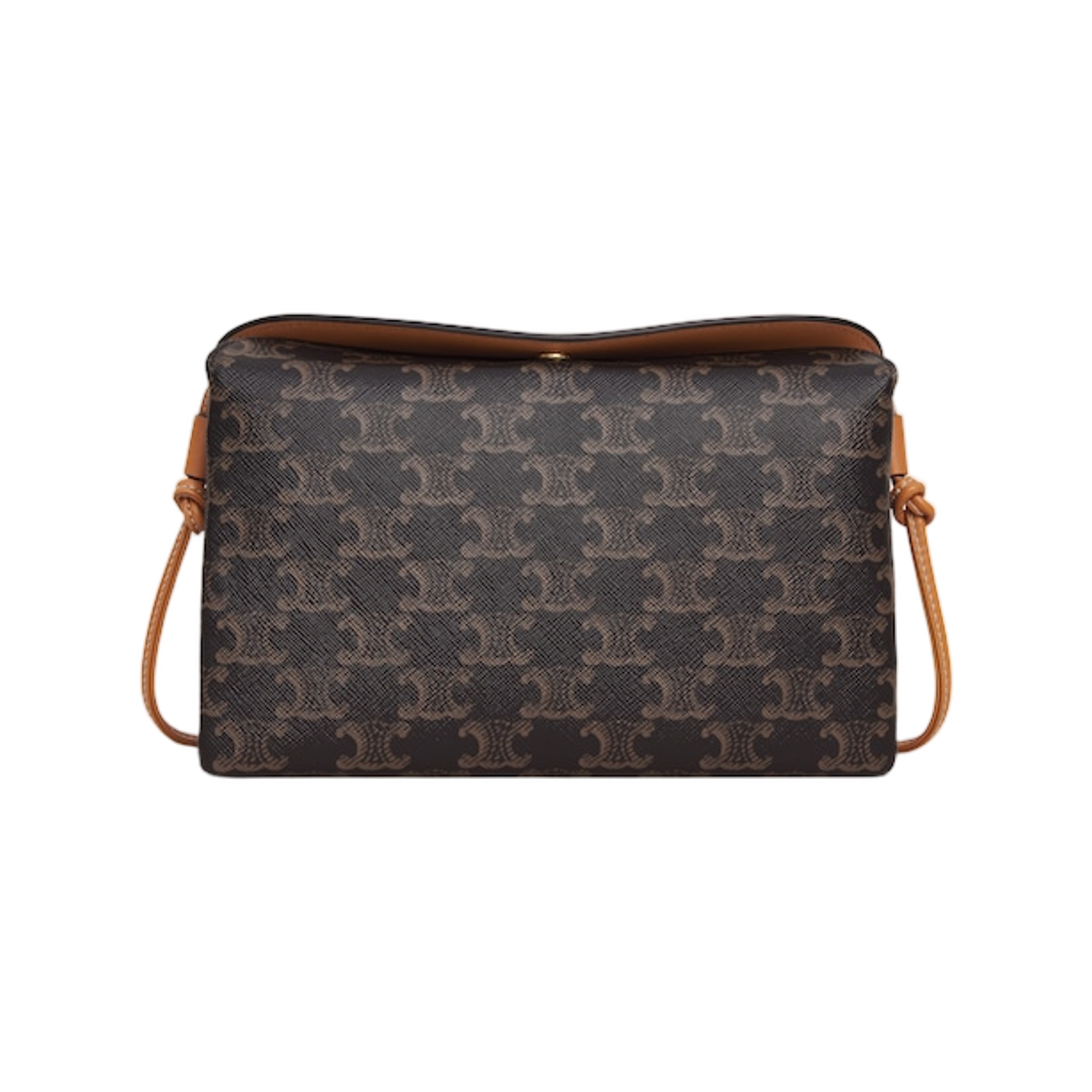 10P863N98-03MI Celine Trio Flap in Triomphe Canvas and Lambskin Miel