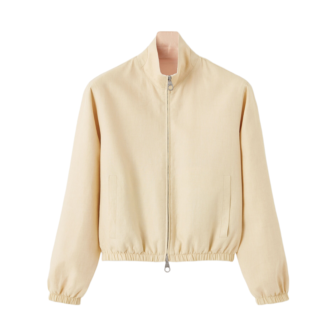 (W) 로로 피아나 리넨 레인 시스템 봄버 자켓 라이트 미모사 라이트 가데니아((W) Loro Piana Linen Rain System Bomber Jacket Light Mimosa Light Gardenia)