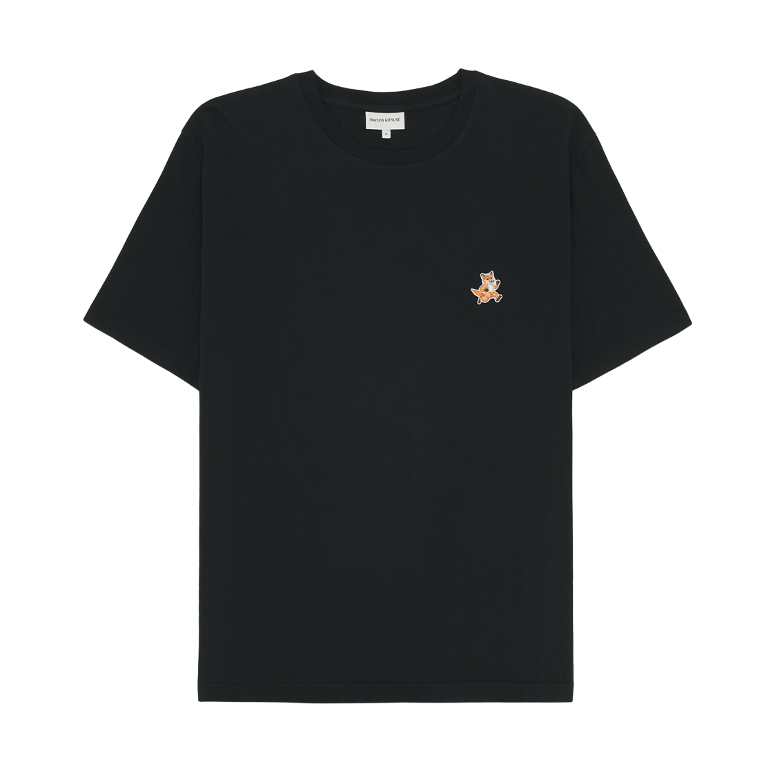 메종 키츠네 스피디 폭스 패치 컴포트 티셔츠 블랙(Maison Kitsune Speedy Fox Patch Comfort T-Shirt Black)