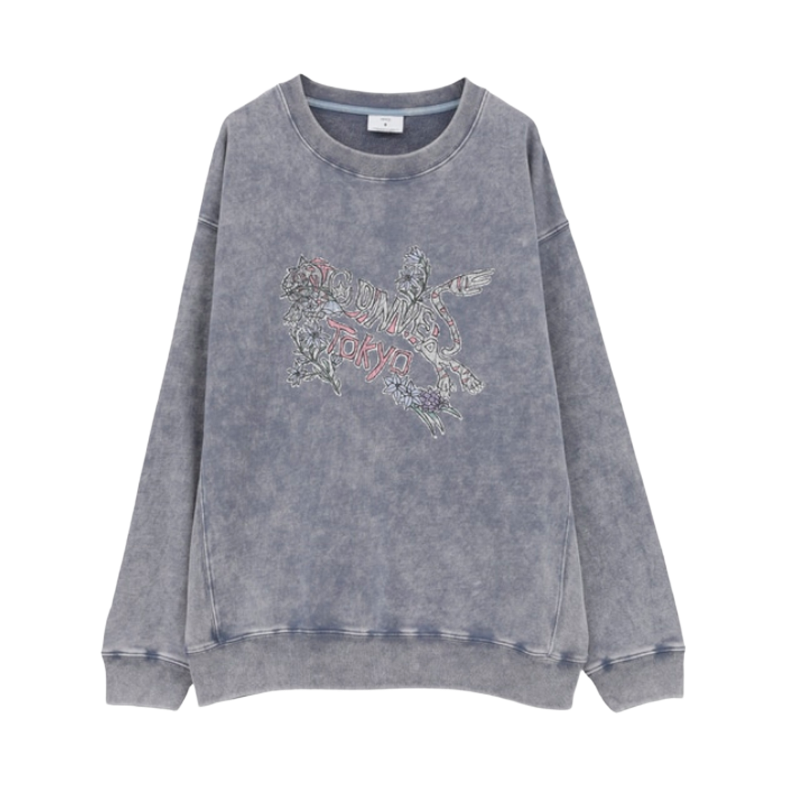 A2853UTS361 Converse Tokyo Flower Tiger Logo Sweat Blue