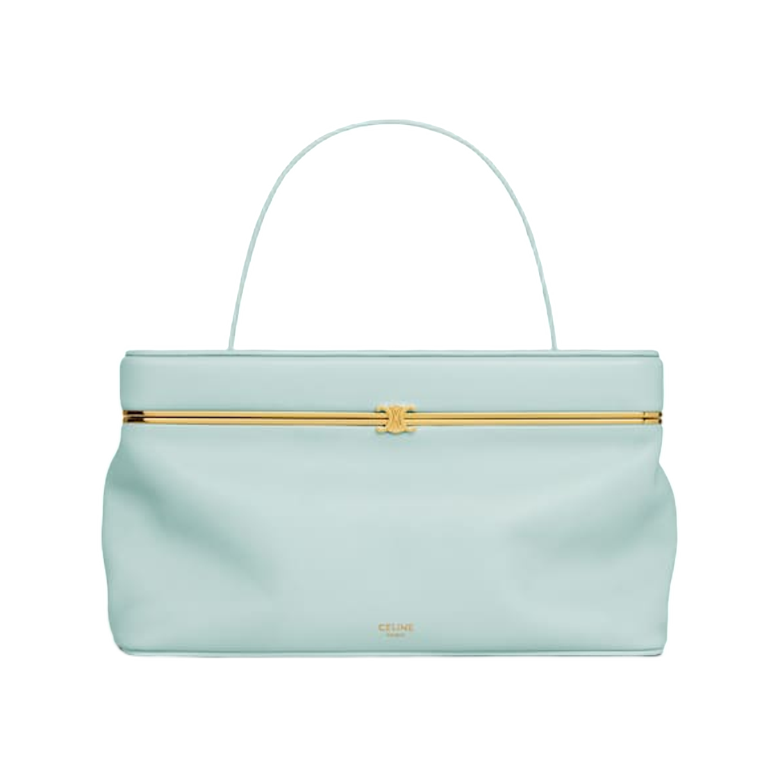 123702J75-GJQ6 Celine Rectangle in Supple Calfskin Powder Blue
