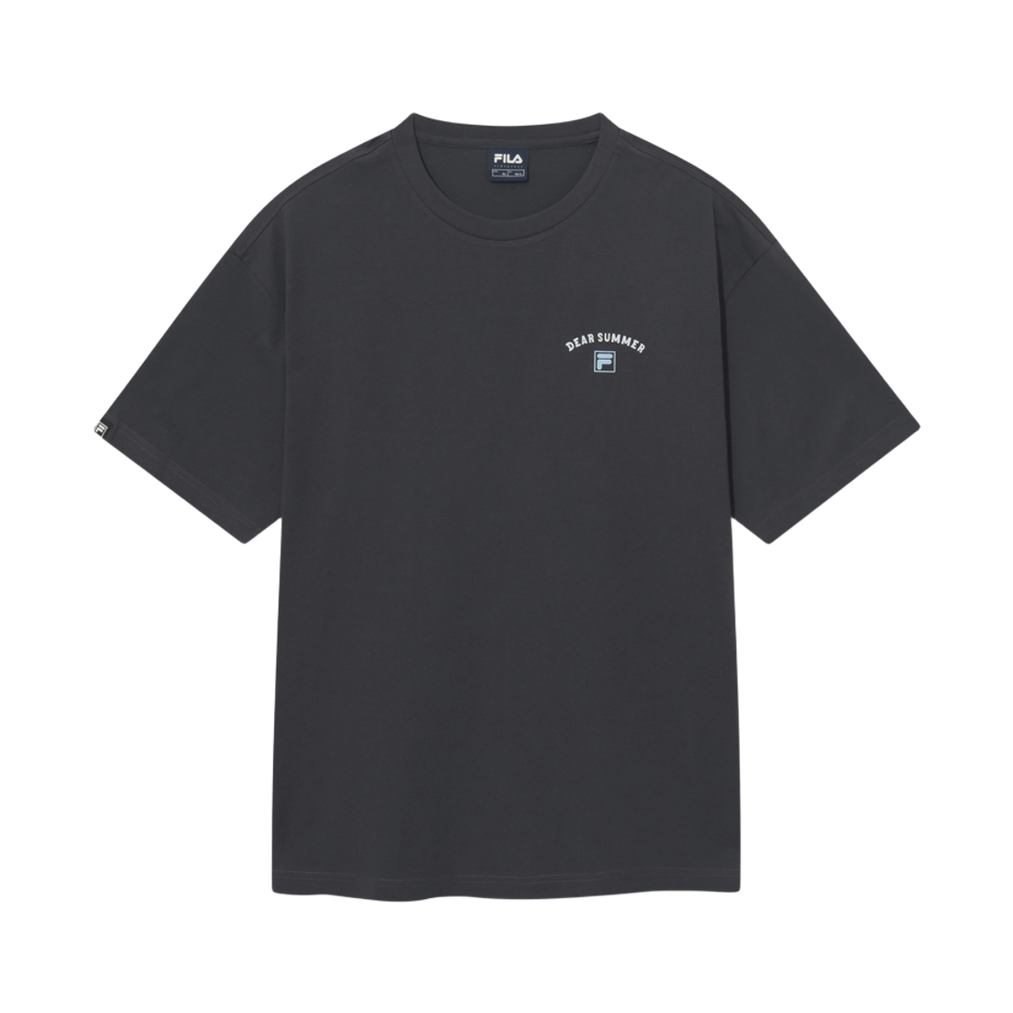 [6% 적립] 휠라 Coldwave+ 썸머 일러스트 반팔티 차콜그레이([6% 적립] FILA Coldwave+ Summer Illustration T-Shirt Charcoal)