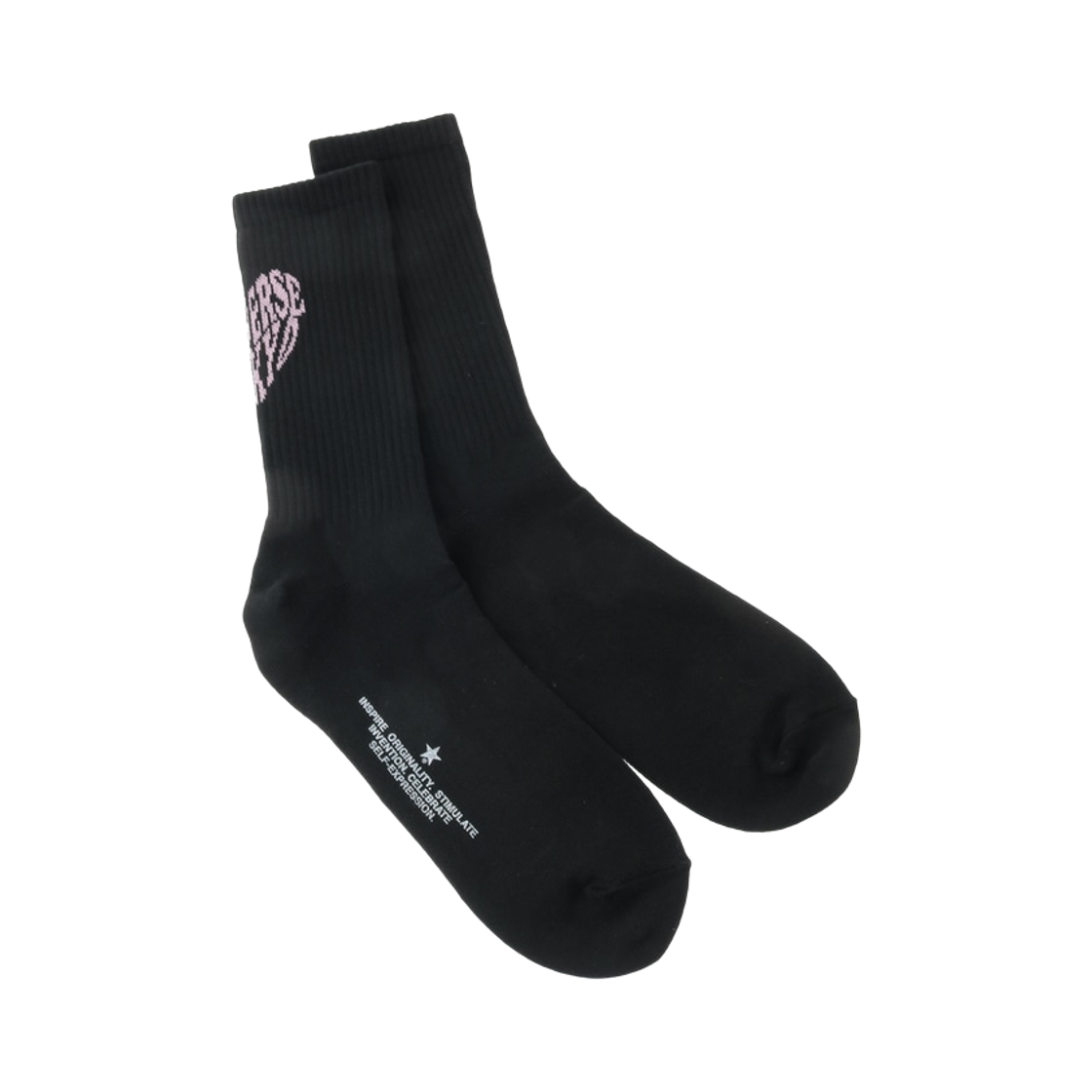 A2866PSC101 Converse Tokyo Heart Logo Socks Black