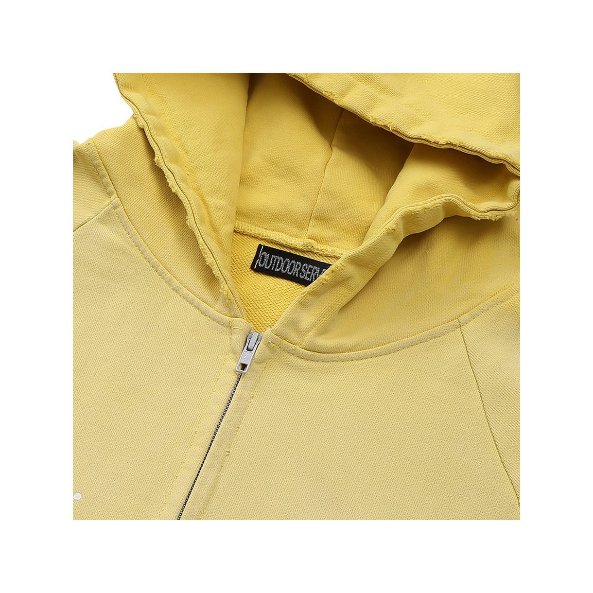 아웃도어서비스 페인티드 집 후디 - 옐로우(OS Painted Zip Hoodie - Yellow) - 3