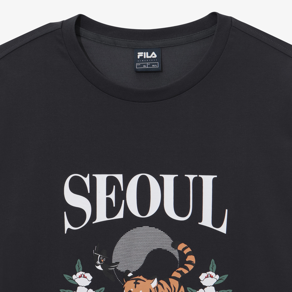 [6% 적립] 휠라 서울 익스클루시브 반팔티 차콜그레이([6% 적립] FILA Seoul Exclusive T-Shirt Charcoal) - 5