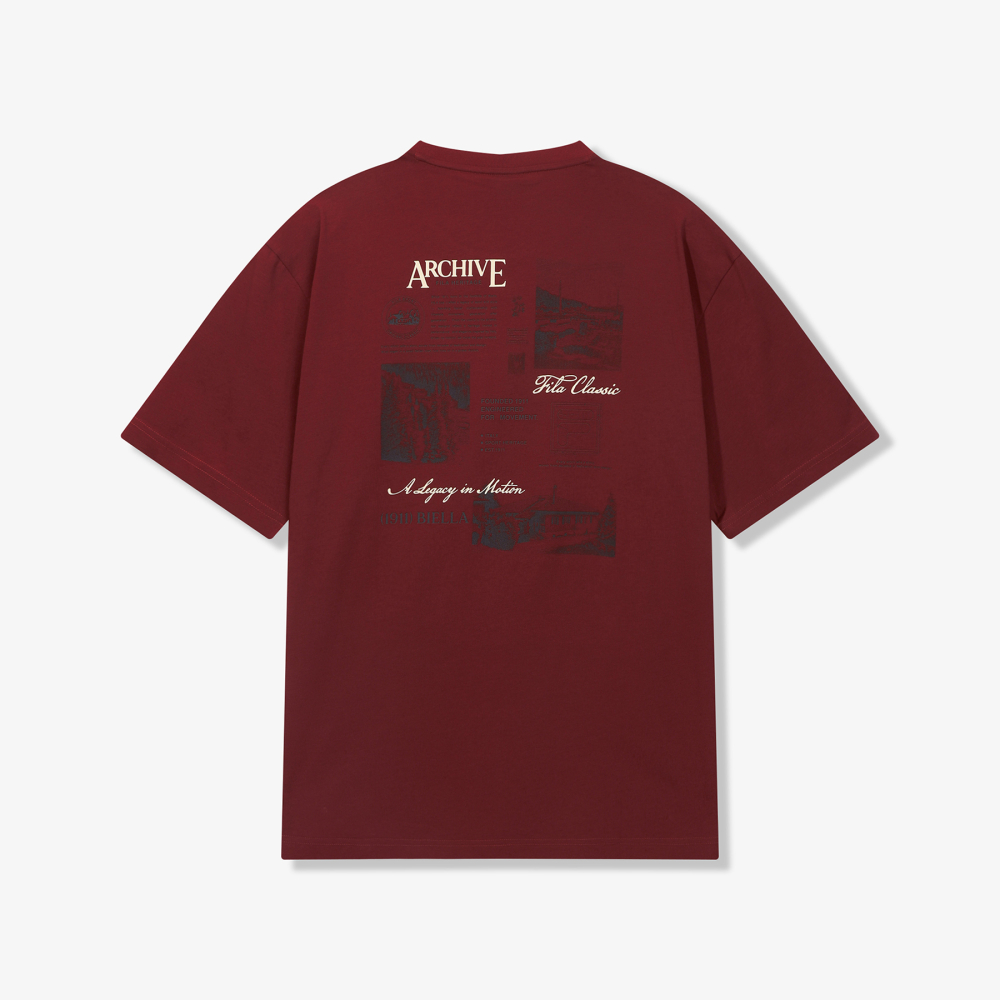 [6% 적립] 휠라 Coldwave+ 아카이브 반팔티 다크레드([6% 적립] FILA Coldwave+ Archive T-Shirt Dark Red) - 2