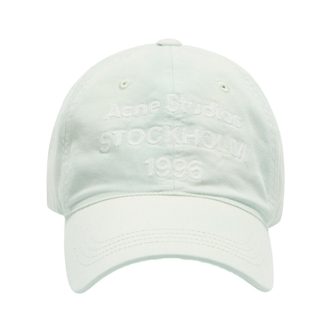 C40477-CKN Acne Studios Washed Logo Baseball Cap Oyster Grey