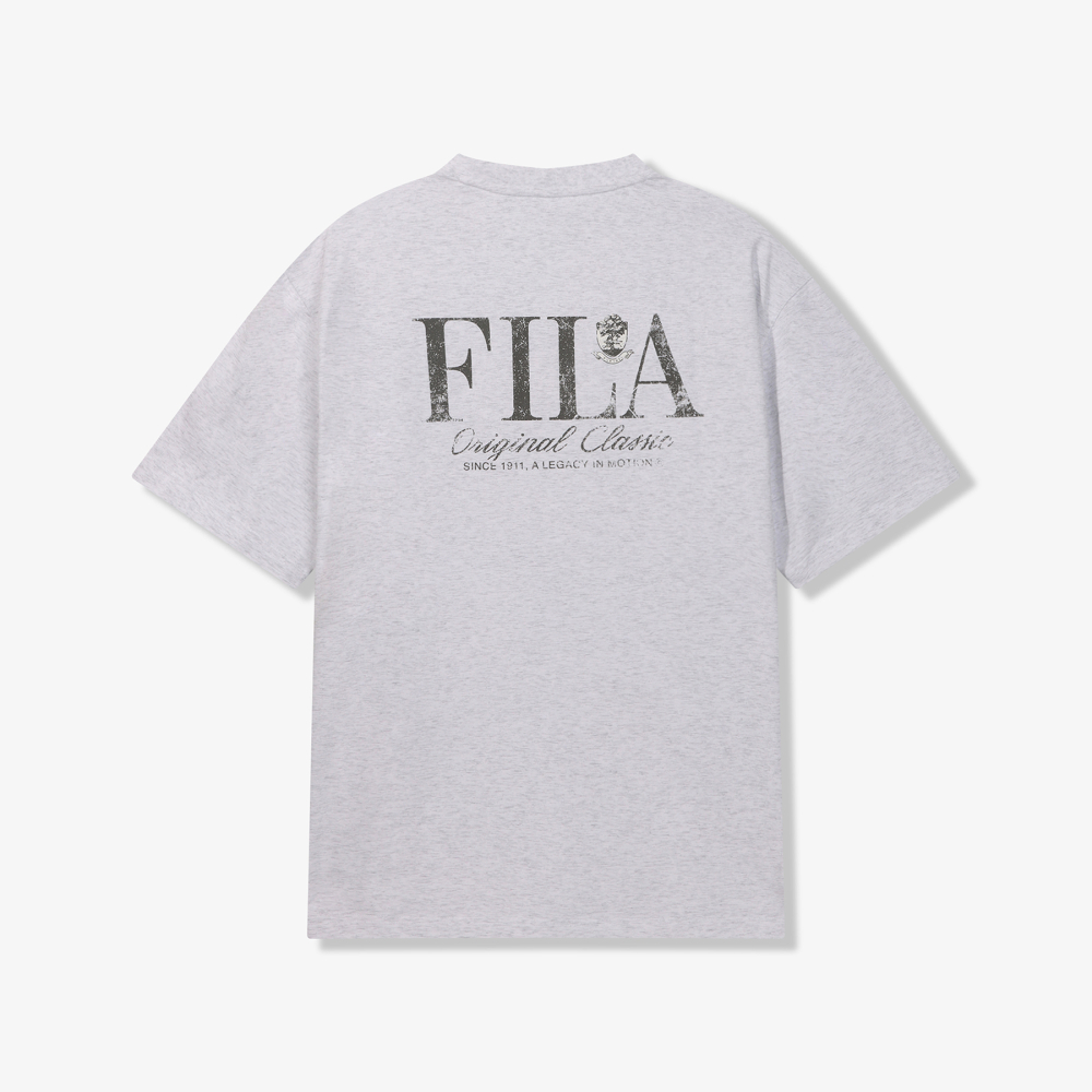 [6% 적립] 휠라 Coldwave+ 뒤판 레터링 반팔티 화이트멜란지([6% 적립] FILA Coldwave+ Back Lettering T-Shirt White Melange) - 2