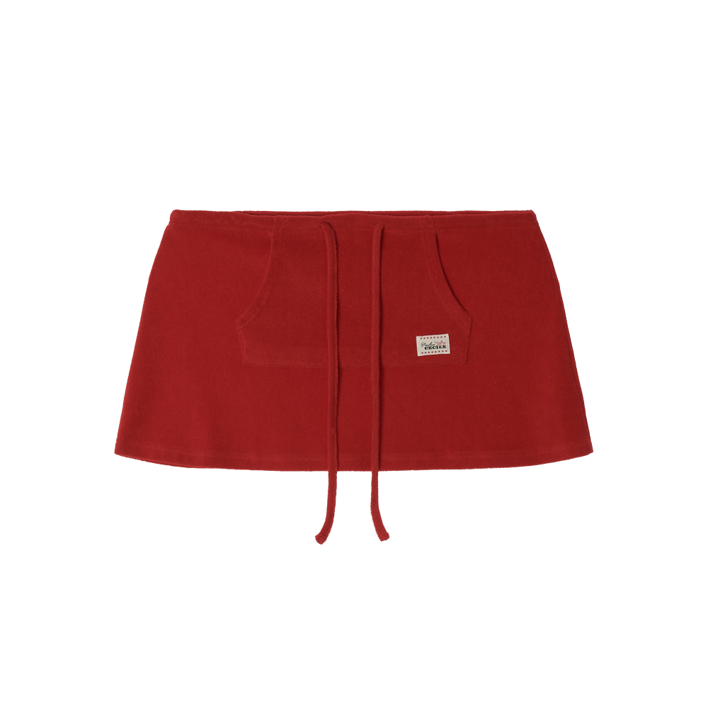 지비에이치 어패럴 테리 미니 스커트 / 레드(GBH APPAREL Terry Mini Skirt / Red)