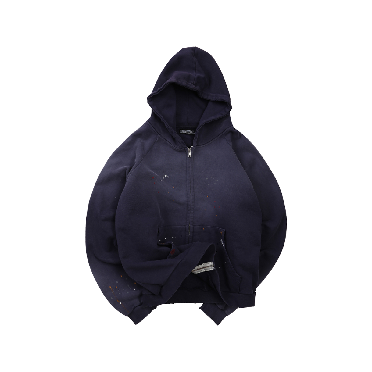 아웃도어서비스 페인티드 집 후디 - 네이비(OS Painted Zip Hoodie - Navy) - 1