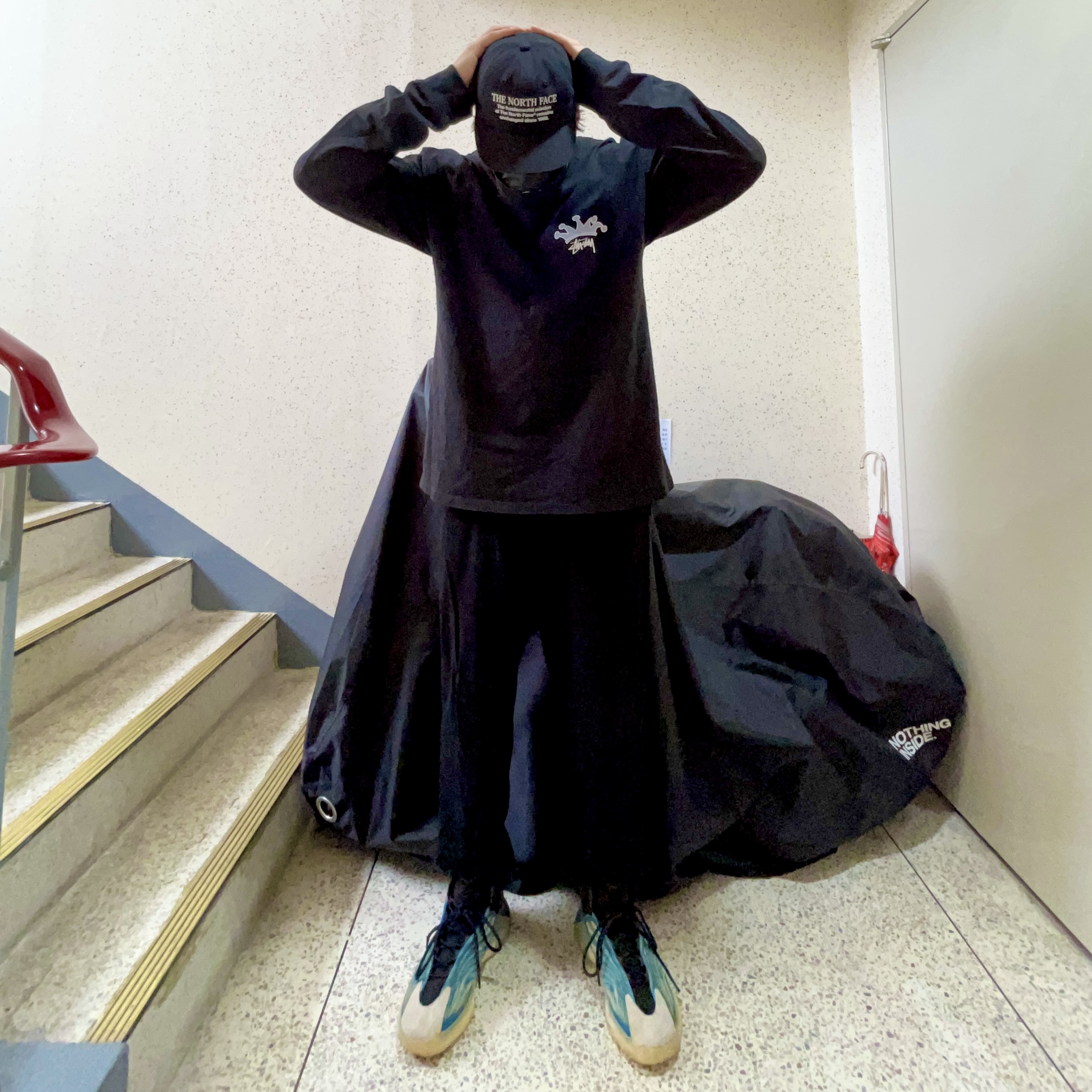 The North Face Vintage Flat Cap Black - 26SS 착용 스타일
