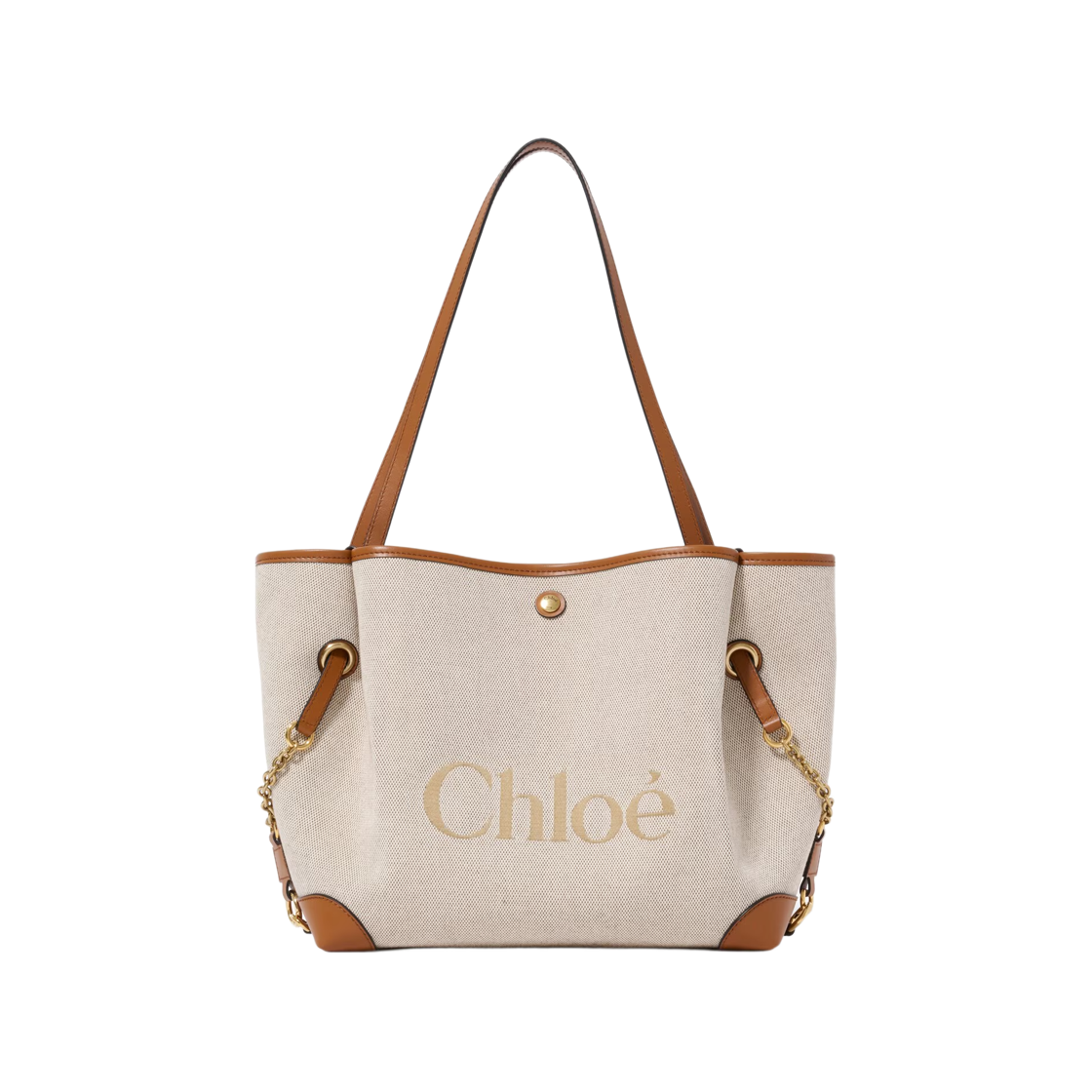 끌로에 클로버 더블 캐리 백 캔버스 클레이 브라운(Chloe Clover Double Carry Bag in Canvas Clay Brown) - 1