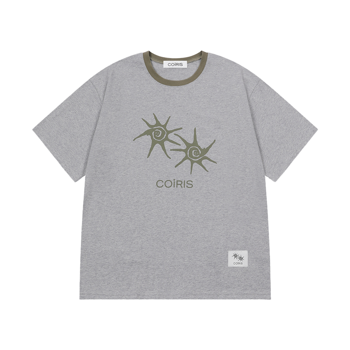 코이리스 솔루나 배색 반팔 티 남녀공용 그레이(Coiris Soluna Half T Unisex Gray) - 3