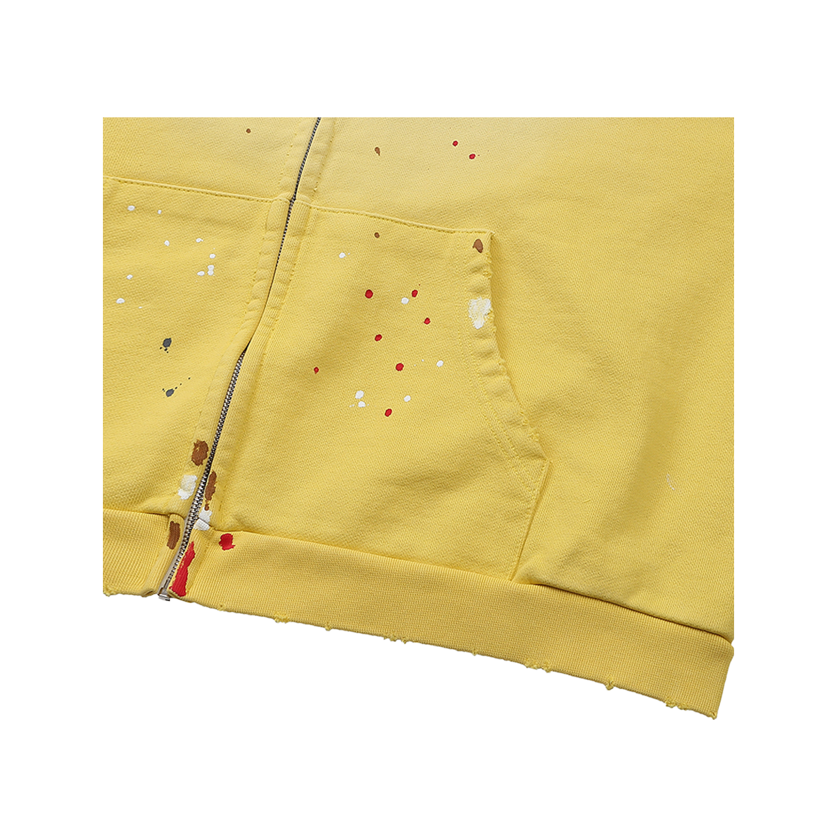 아웃도어서비스 페인티드 집 후디 - 옐로우(OS Painted Zip Hoodie - Yellow) - 4
