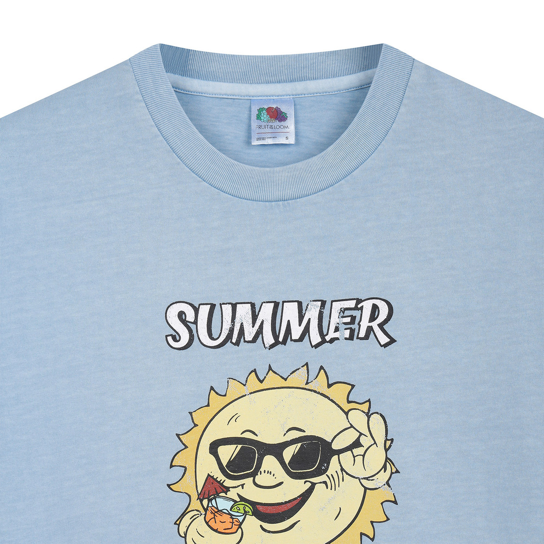 프룻오브더룸 피그먼트 프루티 피크닉 반팔티셔츠 블루 라이트(fruitoftheloom Pigment Fruity Picnic Banpal T-shirts BLUE LIGHT) - 3