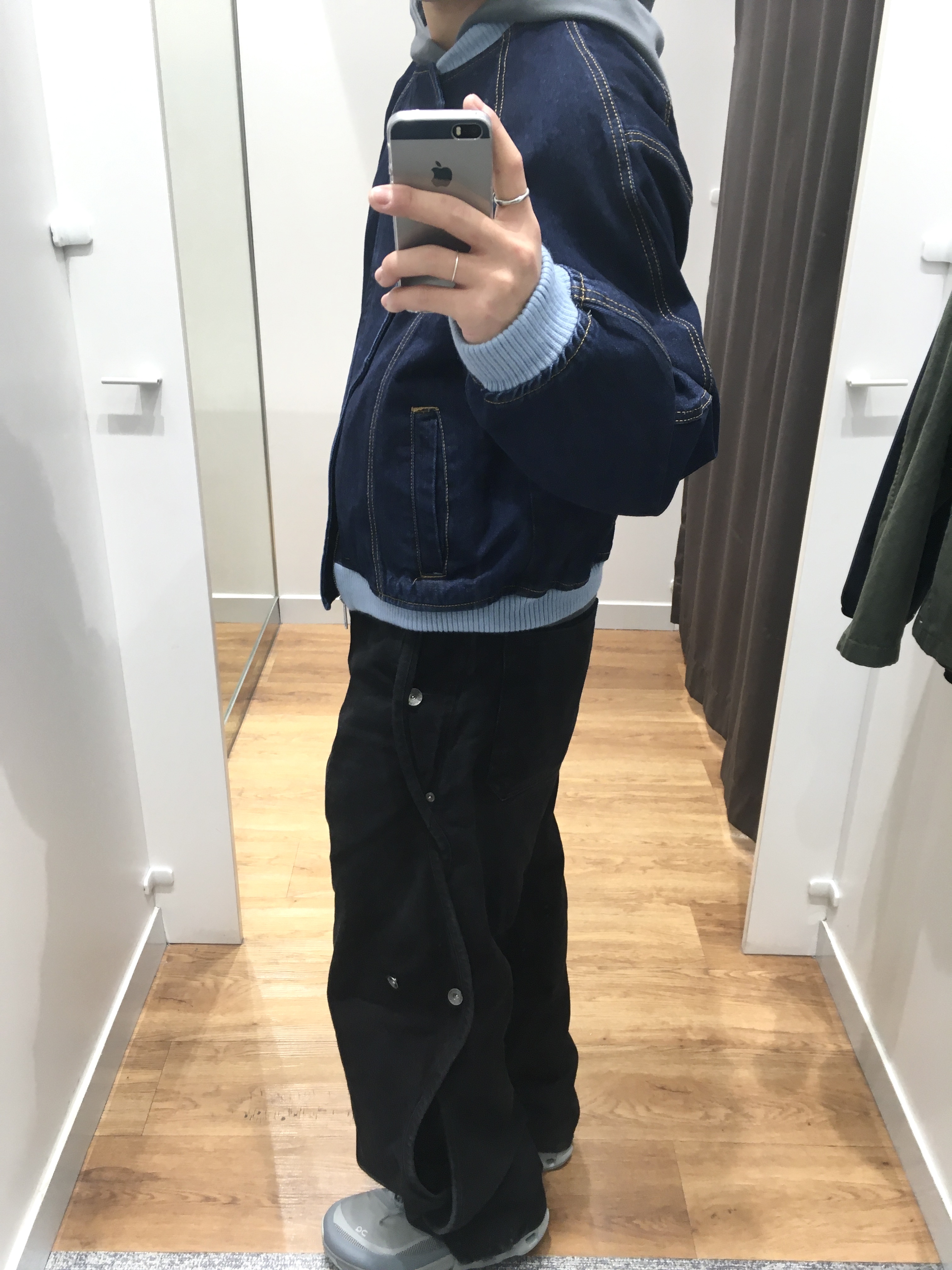 Sansan Gear Cotton Wave Pants Black, On Running x Post Archive Faction (Paf) Cloudmonster Hyper Phantom Apollo 착용 스타일 - 2