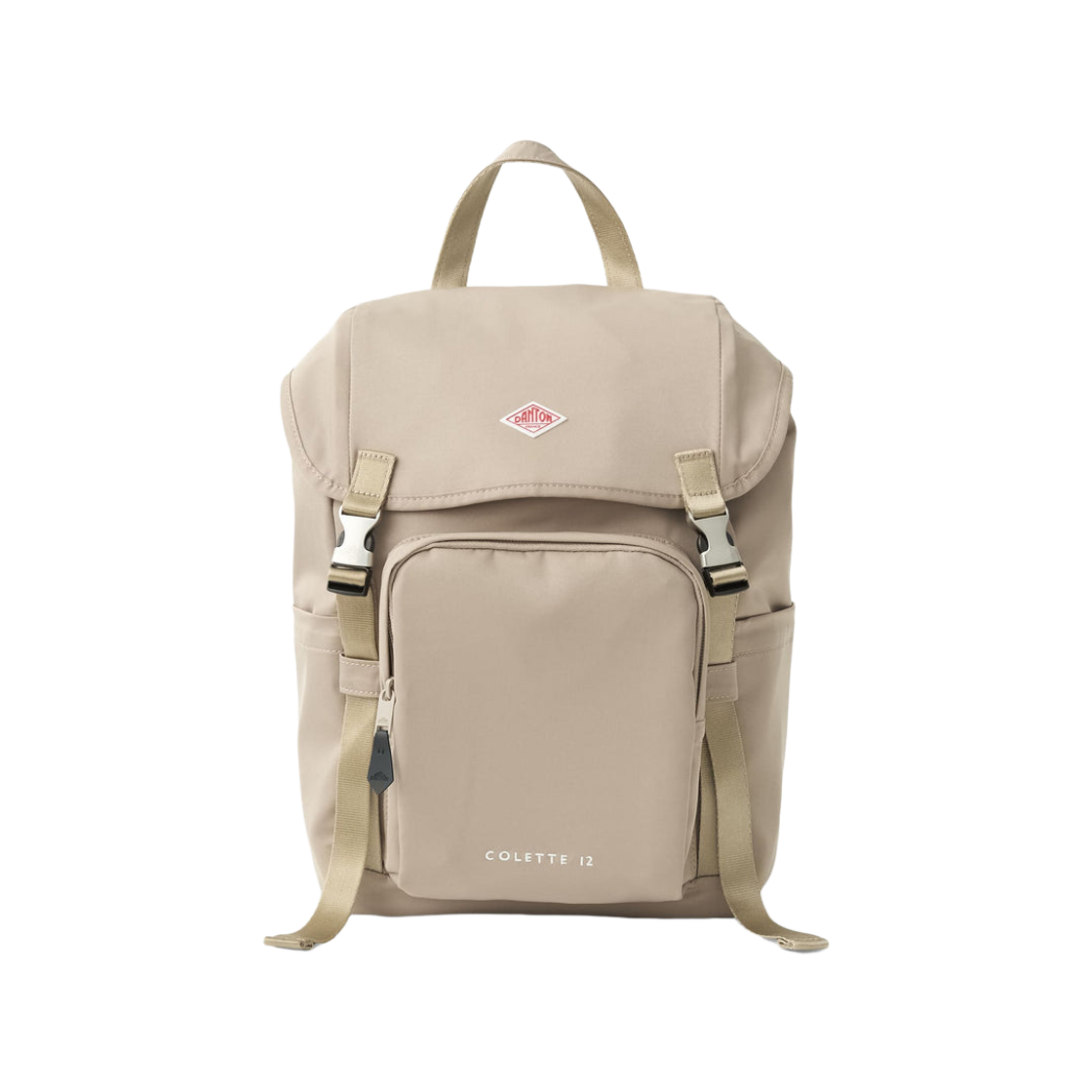 단톤 콜레트 12 폴리에스터 트윌 플랩 탑 럭색 베이지(Danton Colette 12 Polyester Twill Flap Top Rucksack Beige)