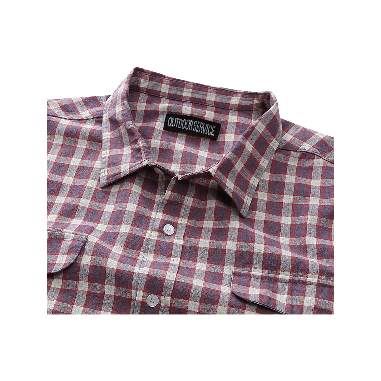 아웃도어서비스 서비스 플래드 셔츠 - 레드(OS Service Plaid Shirt - Red) - 3