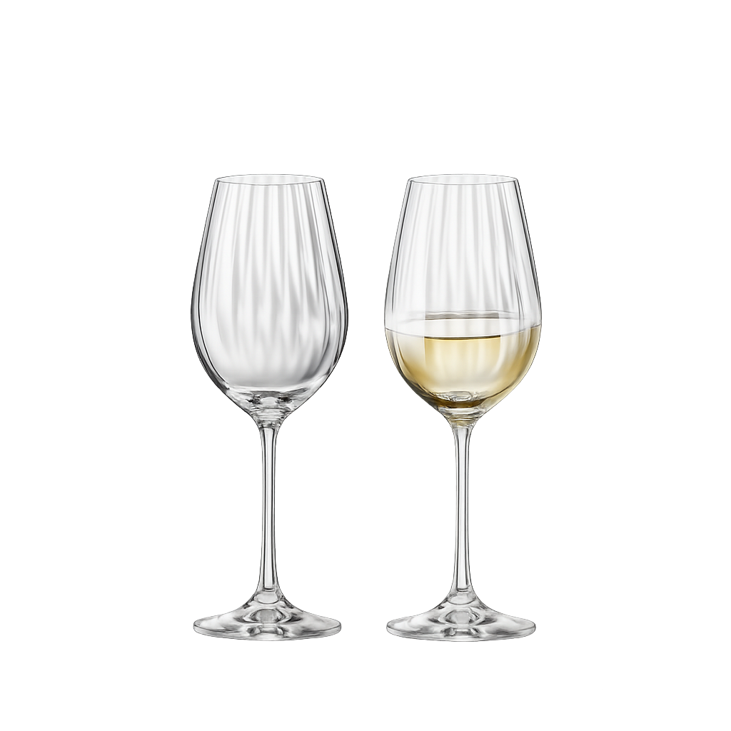 크리스탈렉스 워터폴 화이트 와인잔 (350ml) 2p(Crystalex Waterfall White Wine Glass (350ml) 2p Set)