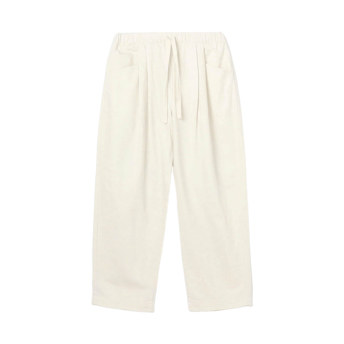 (W) 단톤 라이트웨이트 트윌 2 턱 이지 팬츠 에크루((W) Danton Lightweight Twill 2 Tuck Easy Pants Ecru)