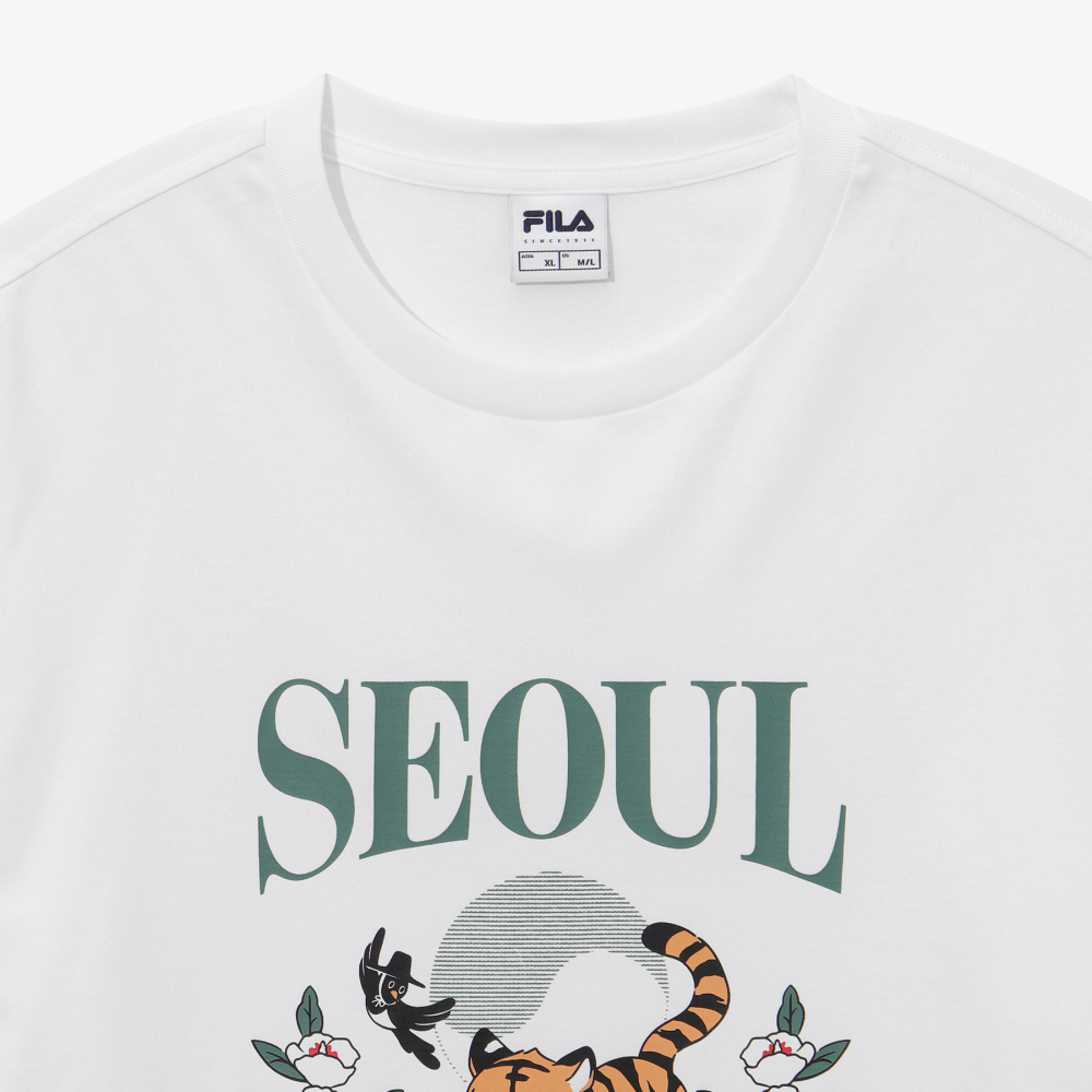 [6% 적립] 휠라 서울 익스클루시브 반팔티 화이트([6% 적립] FILA Seoul Exclusive T-Shirt White) - 5