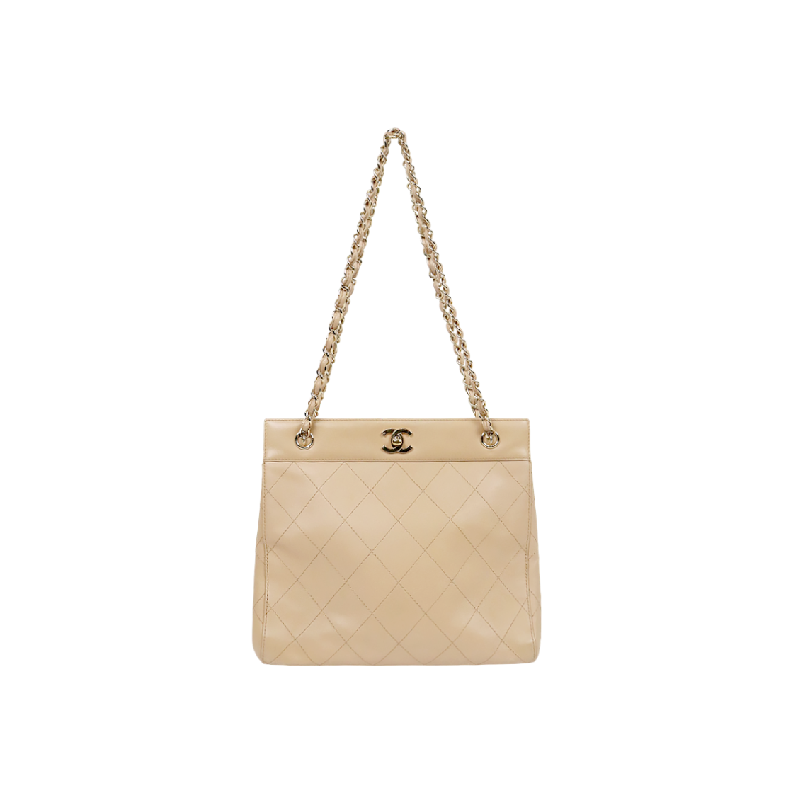 ITMU2D74V24S Chanel Beige Quilted Chain Shoulder Bag