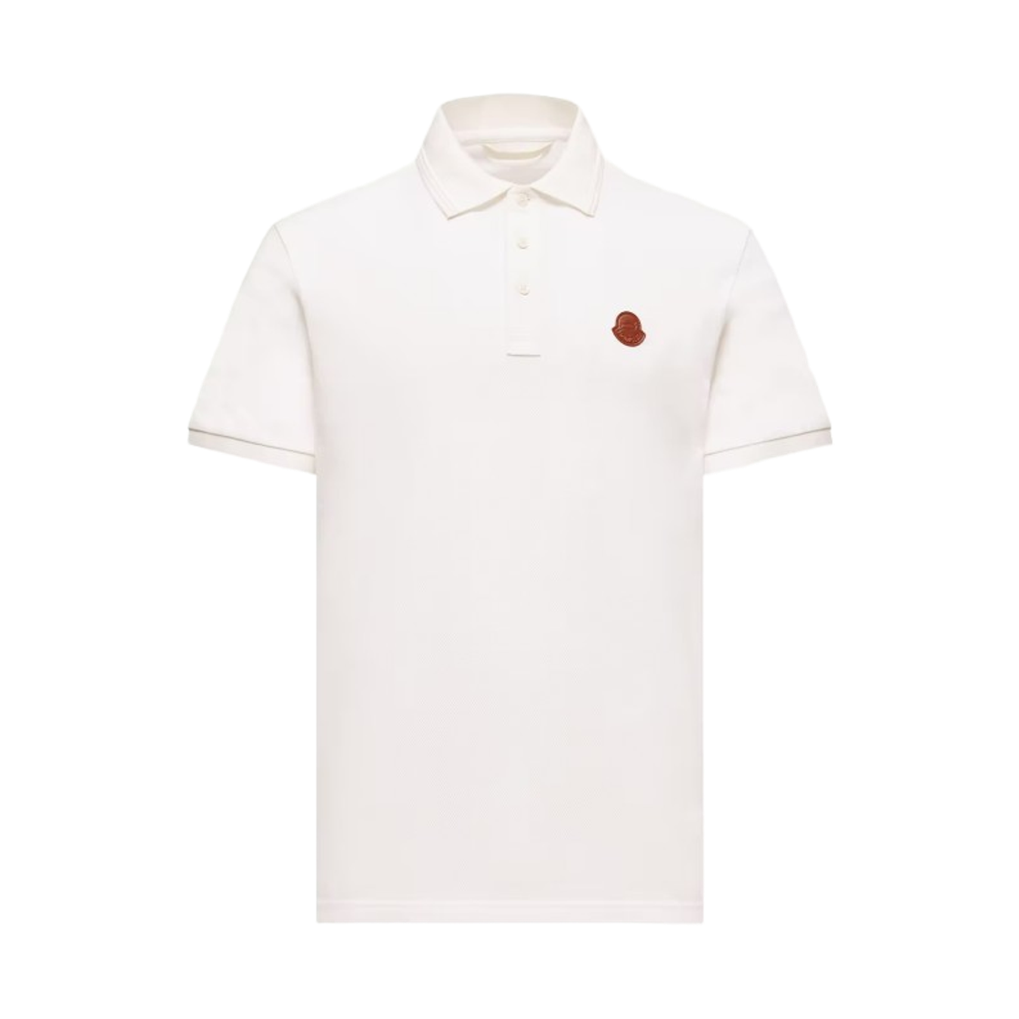 L1-091-8A00001-89A16-03D Moncler Logo Cotton Piquet Polo Shirt White - 26SS