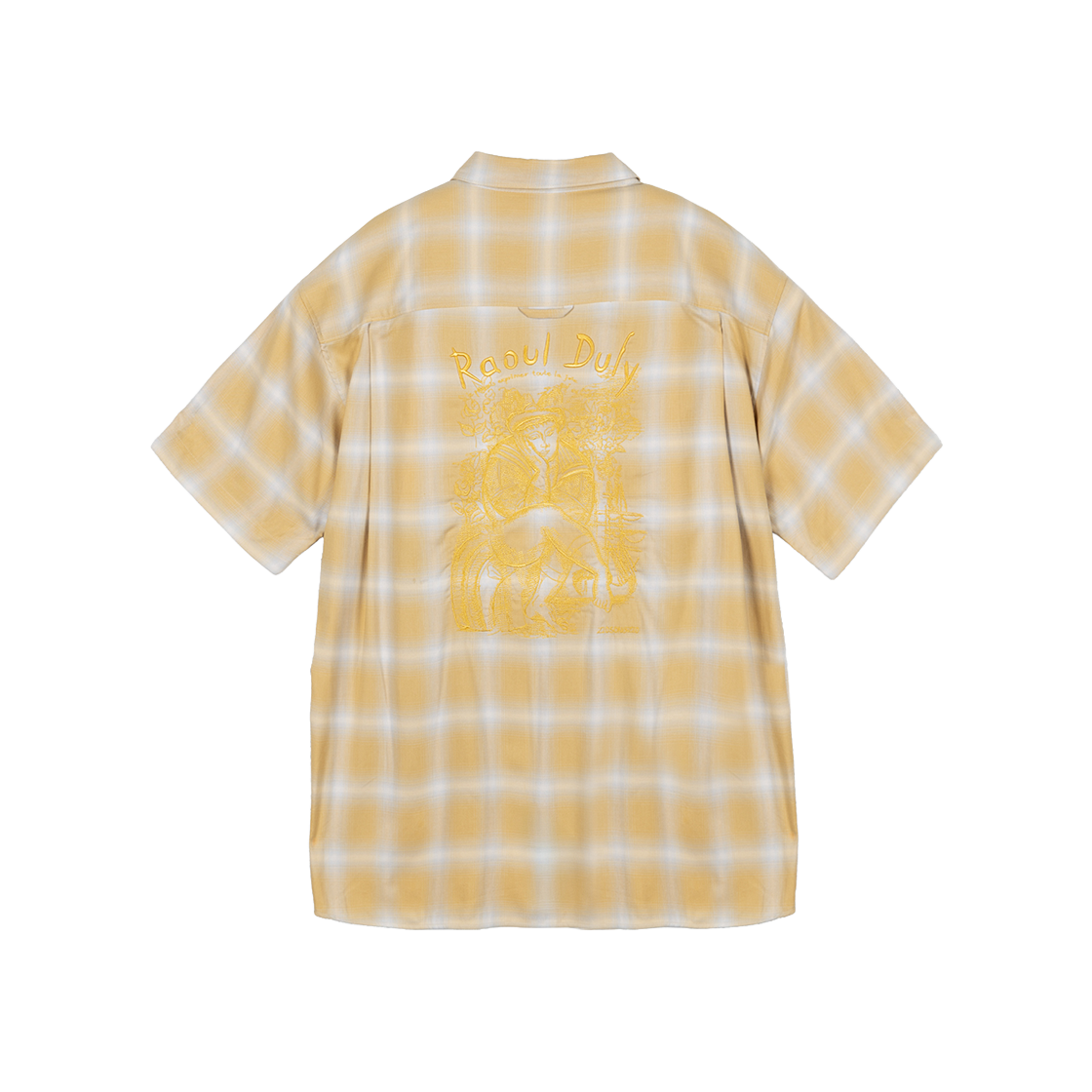 BI3SH310YE ZIOSONGZIO COLLECTION Raoul Dufy Asymmetric Check Half Shirt Yellow