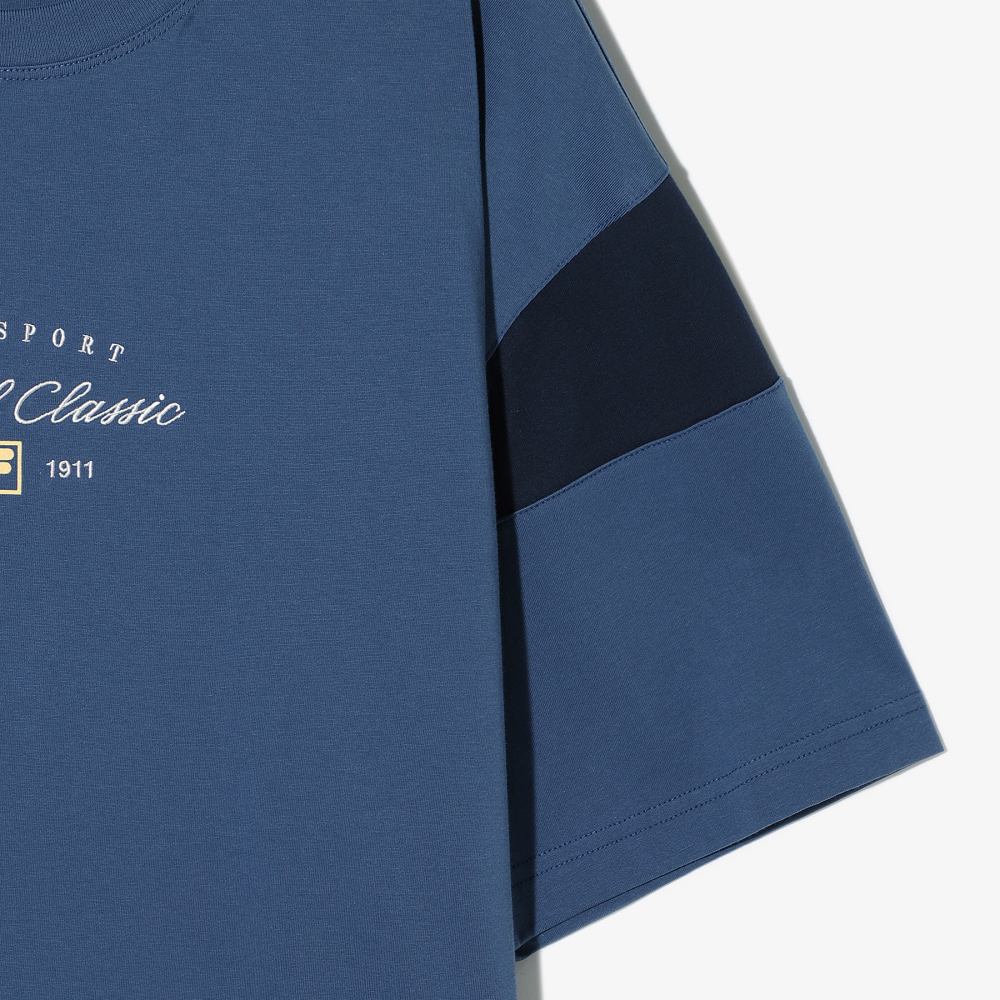 [6% 적립] 휠라 Coldwave+ 트랙 어깨배색 반팔티 다크블루([6% 적립] FILA Coldwave+ Track Color Block T-Shirt Dark Blue) - 5