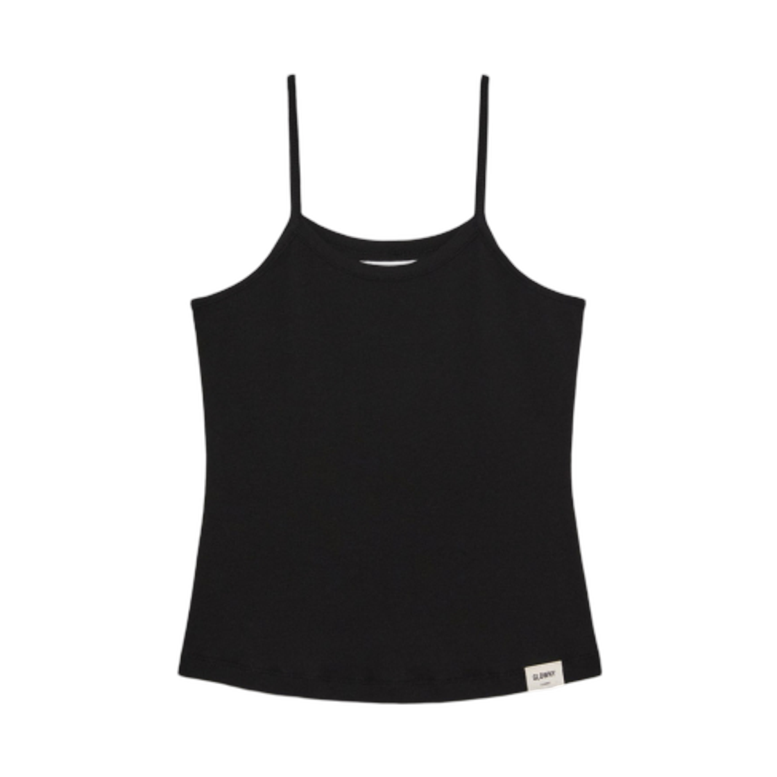 (W) 글로니 G 파인 립 캐미솔 블랙((W) Glowny G Fine Rib Camisole Black) - 1
