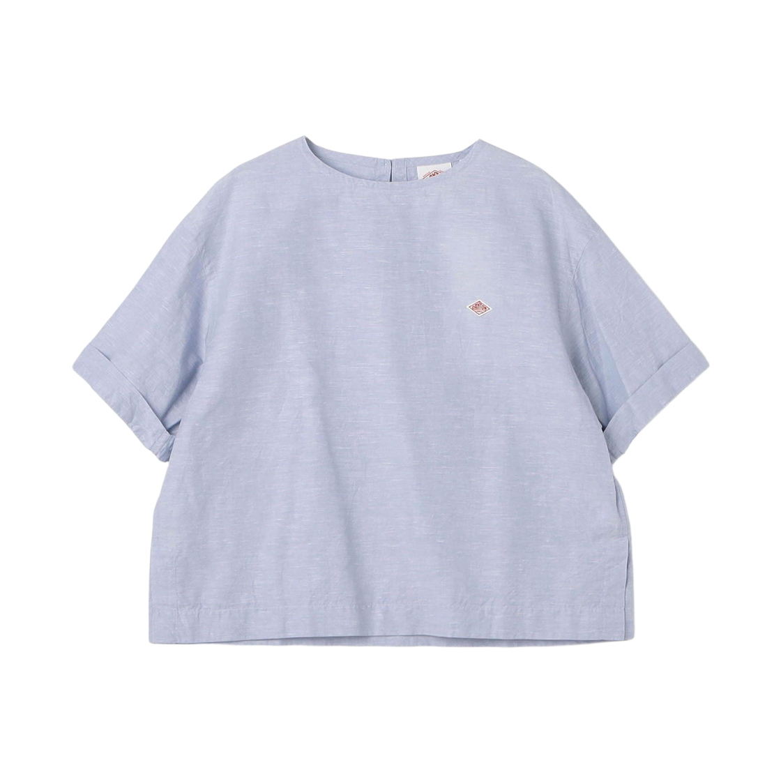 DT-B0435 (W) Danton Cotton Linen Slub Pullover Blouse Sax