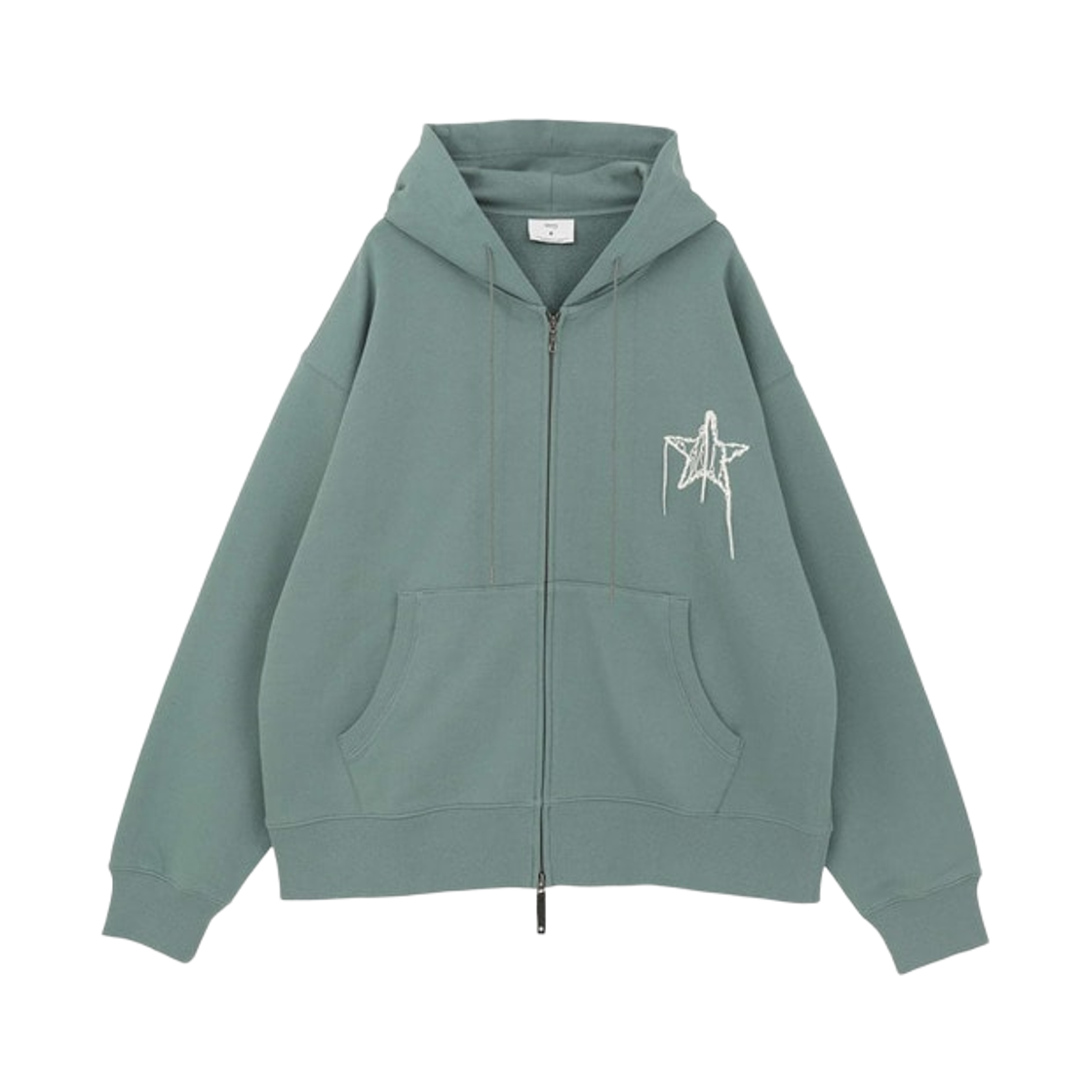 컨버스 도쿄 자수 로고 집 후드 그린(Converse Tokyo Embroided Logo Zip Hoodie Green) - 2