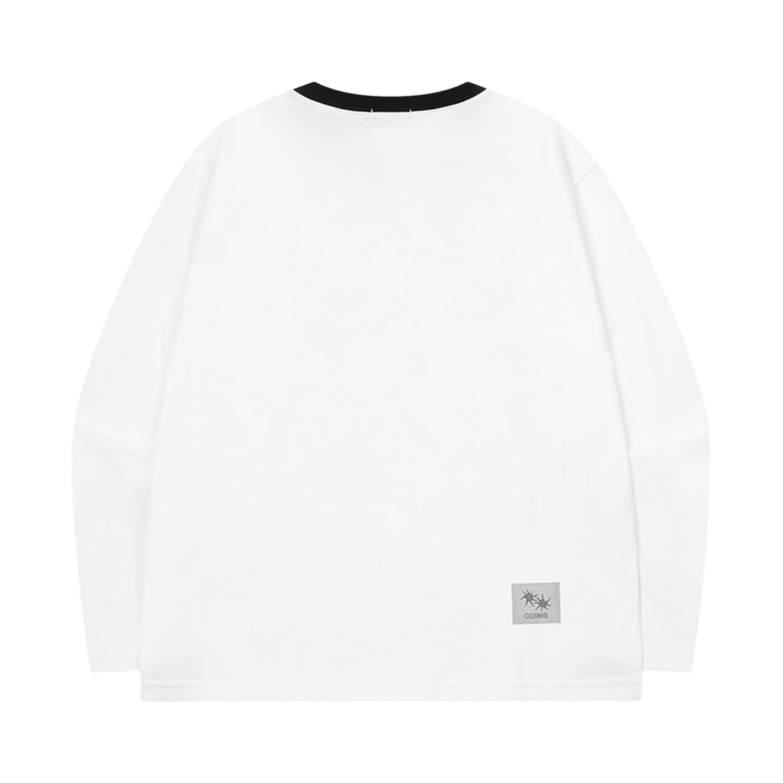 코이리스 솔루나 라운드넥 배색 긴팔 티 남녀공용 블랙-화이트(Coiris Soluna R-Neck Long Sleeve T Unisex Black-White) - 2