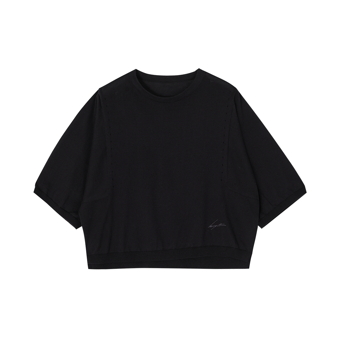 WH3KT701BK (W) SONGZIO COLLECTION Veiled Wing Crewneck Knit Black
