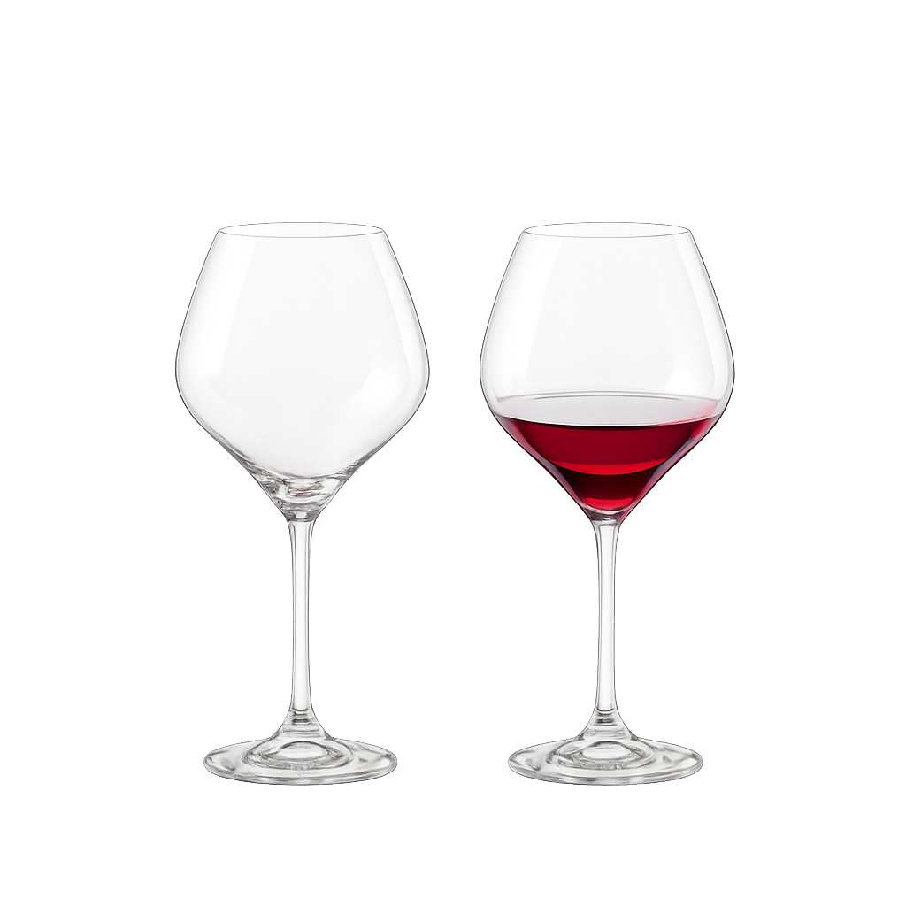 크리스탈렉스 아모로소 버건디잔 (470ml) 2p(Crystalex Amoroso Burgundy Glass (470ml) 2p Set)