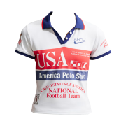 Nike x Virgil Abloh Archive USA Polo Shirt White Challenge Red (IM3986-100)
