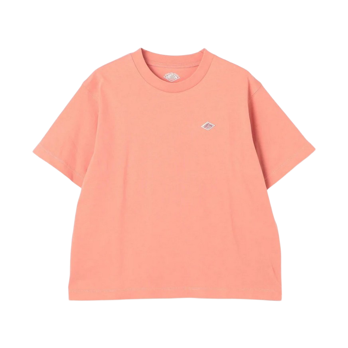 (W) 단톤 코튼 저지 숏 티셔츠 핑크((W) Danton Cotton Jersey Short T-Shirt Pink) - 1