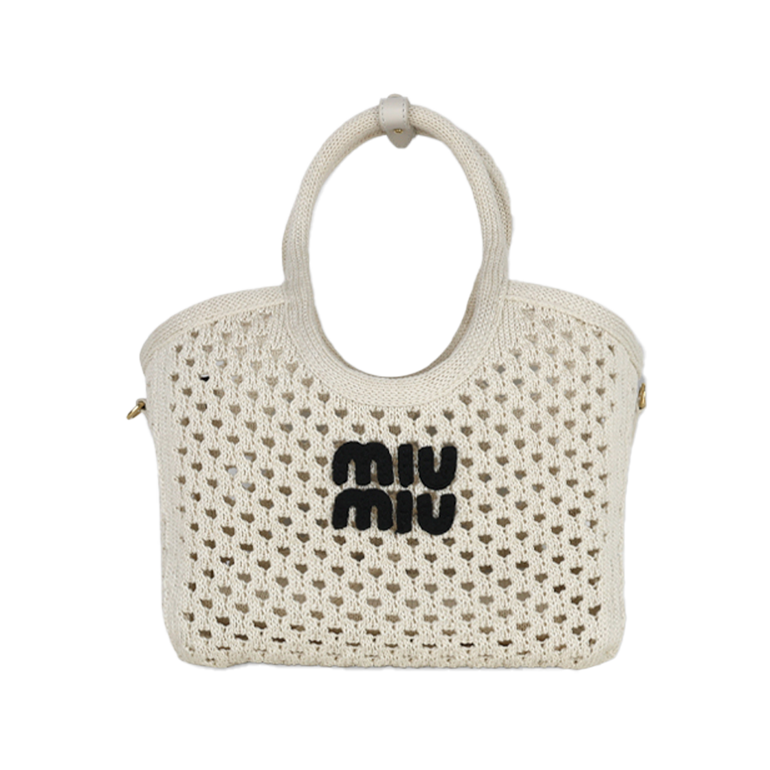 미우미우 코튼 메쉬 아이비 토트백 5BA284(Miu Miu Cotton Mesh Ivy Tote Bag 5BA284) - 1