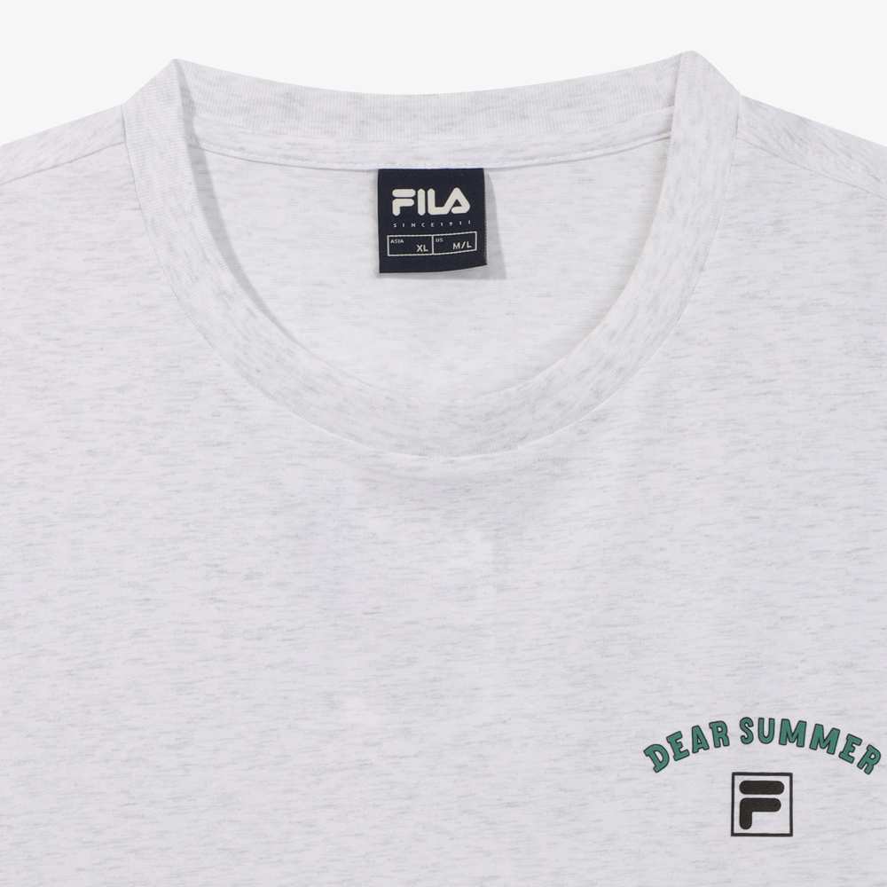 [6% 적립] 휠라 Coldwave+ 썸머 일러스트 반팔티 화이트멜란지([6% 적립] FILA Coldwave+ Summer Illustration T-Shirt White Melange) - 3