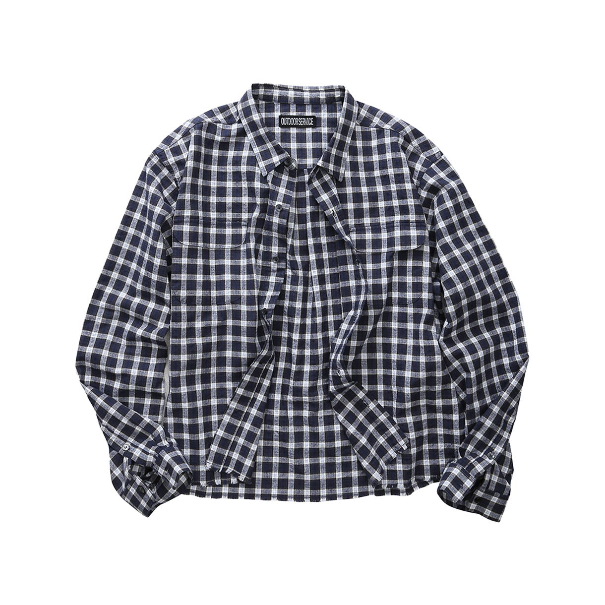 아웃도어서비스 서비스 플래드 셔츠 - 네이비(OS Service Plaid Shirt - Navy)