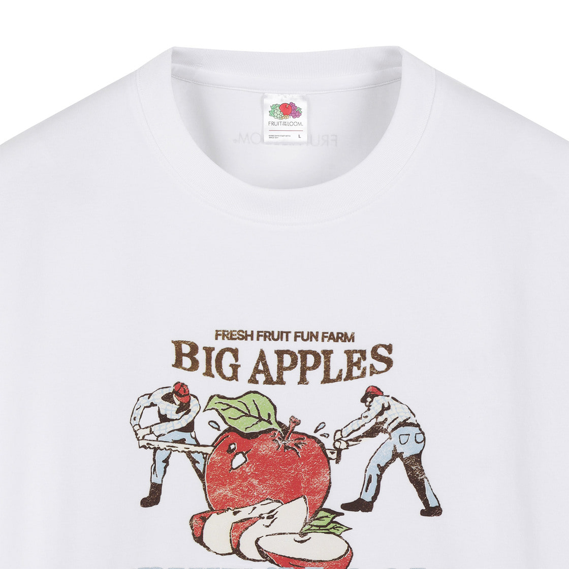프룻오브더룸 오리지널 피그먼트 애플 반팔티셔츠 화이트(fruitoftheloom Original Pigment Apple Banpal T-shirts WHITE) - 3