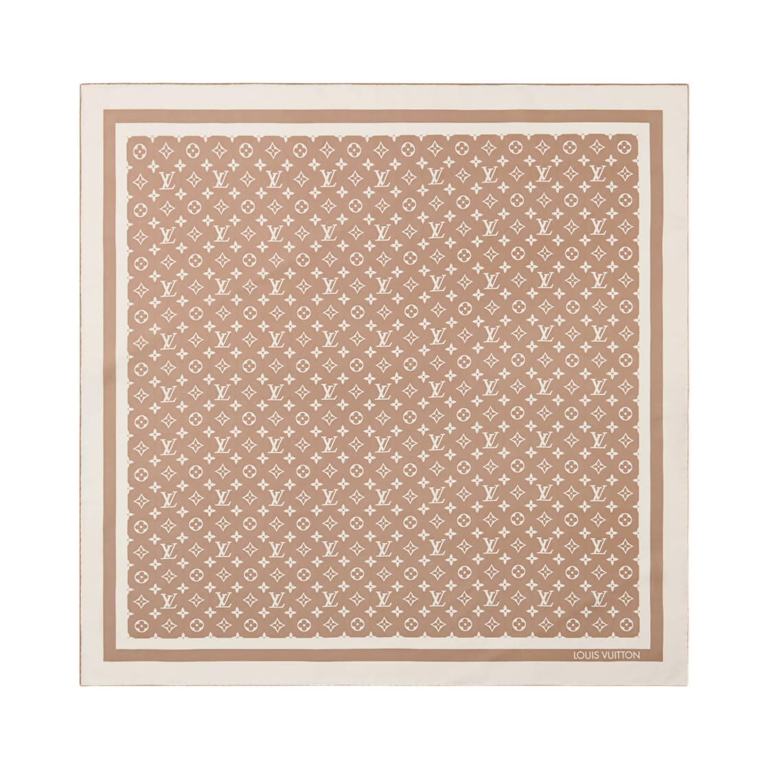 M98495 (W) Louis Vuitton Monogram Silhouette Square 90 Dune