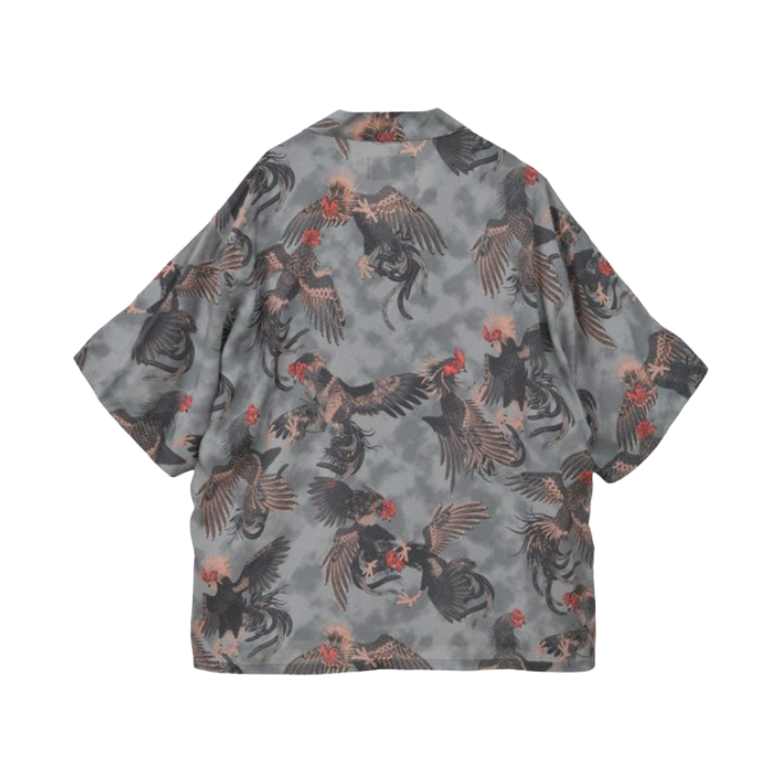 컨버스 도쿄 x 니포알로하 샤모 숏슬리브 셔츠 그레이(Converse Tokyo x Nipoaloha Shamo Short Sleeve Shirt Gray) - 2