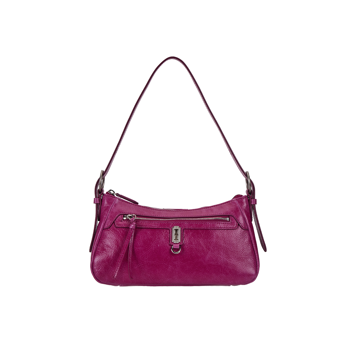 분크 토크 캐빈 크루 빈티지 레더 숄더 스몰 푸시아 핑크(vunque Toque Cabin Crew Vintage Leather Shoulder S Fuchsia Pink) - 3